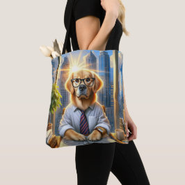 Golden Retriever BusinessMan im Büro