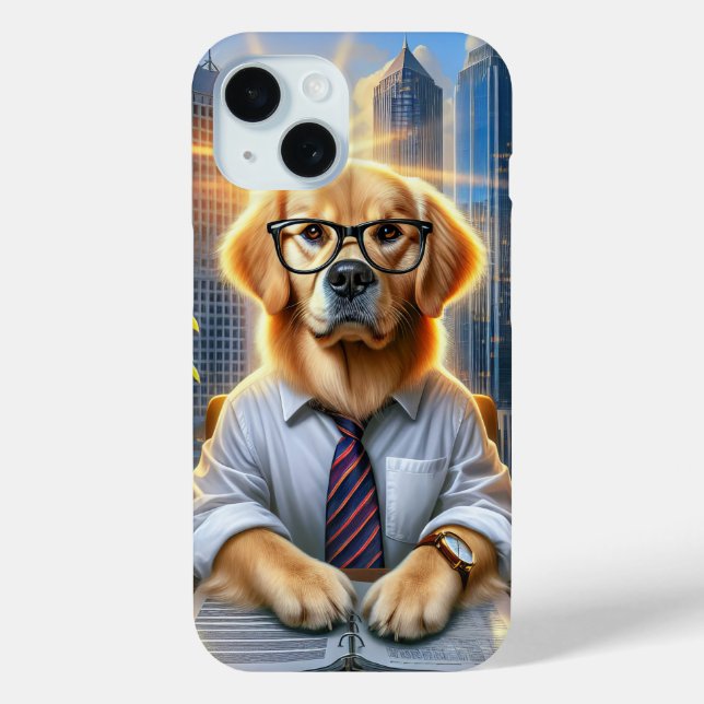 Golden Retriever BusinessMan in einem Büro Case-Mate iPhone Hülle (Rückseite)