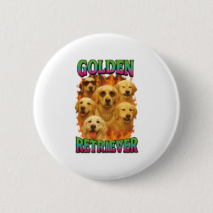 Golden Retriever Button