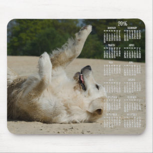 Golden Retriever Calendar 2016 Maus Pads Custom Mousepad