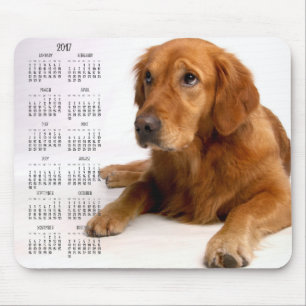 Golden Retriever Calendar 2017 Benutzerdefinierte  Mousepad