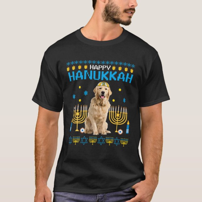 Golden Retriever Chanukah Judisch Ugly Hanukkah Sw T-Shirt (Vorderseite)