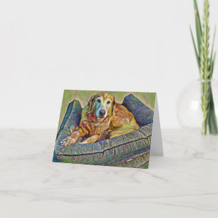 Golden Retriever Chilling Out Faltingerkarte Karte