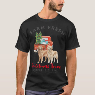 Golden Retriever Christmas Farm Frische Pasta mach T-Shirt