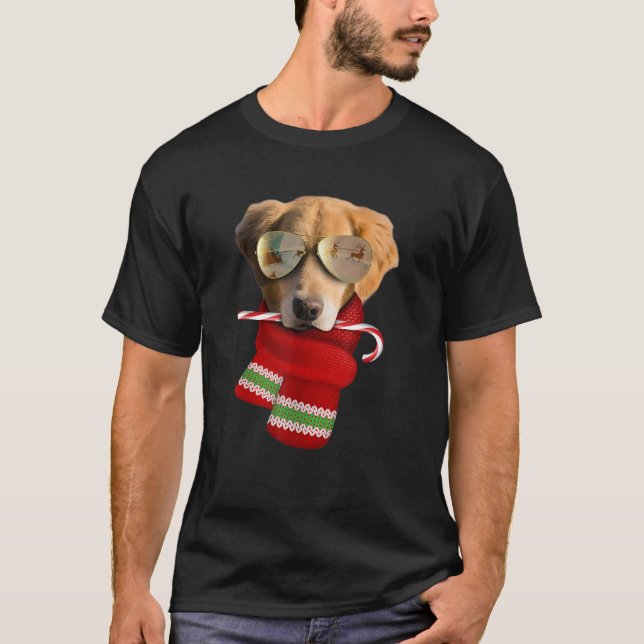 Golden Retriever Christmas Gift Dog Lovers Sunglas T-Shirt (Vorderseite)