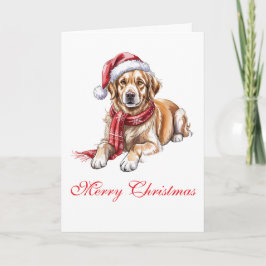  Golden Retriever Christmas Greeting Card Karte