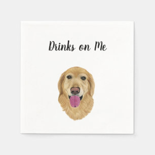 Golden Retriever Cocktail Napkins Serviette