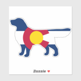 Golden Retriever Colorado Flag Aufkleber