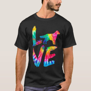 Golden Retriever Corgi Tie Dye Liebe Hundemama Vat T-Shirt