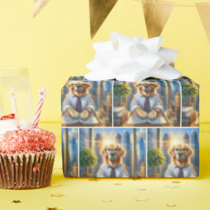 Golden Retriever Corporate Business Geschenkpapier