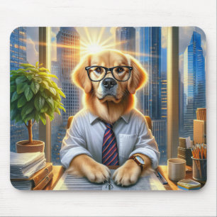 Golden Retriever Corporate Business Mousepad
