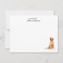 Golden Retriever Custom Flat Vielen Dank Anmerkung