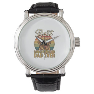 Golden Retriever Dad Ever Vintage-Sonnenuntergang- Armbanduhr