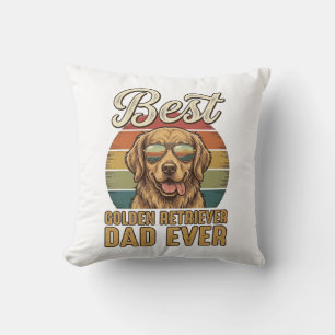 Golden Retriever Dad Ever Vintage Sonnenuntergang  Kissen