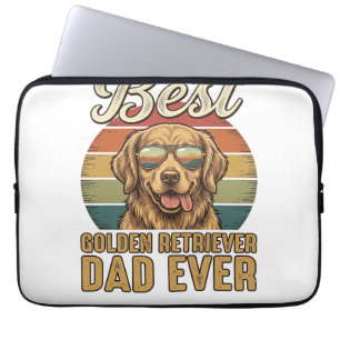Golden Retriever Dad Ever Vintage Sonnenuntergang Laptopschutzhülle