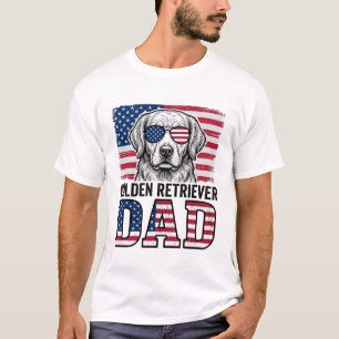 Golden Retriever Dad Patriotisches Vintage-Hund-Sh T-Shirt
