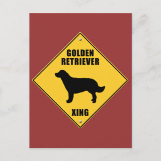 Golden retriever, das kreuzt, Zeichen (XING) Postkarte