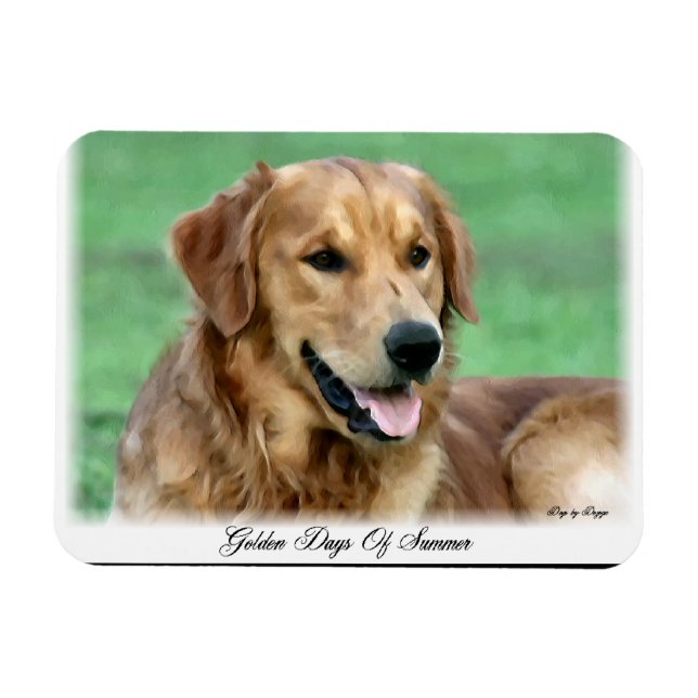 Golden Retriever Days of Summer Magnet (Horizontal)
