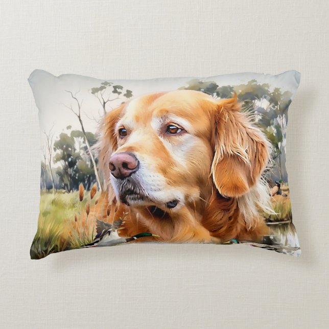 Golden Retriever Dekokissen (Vorderseite)