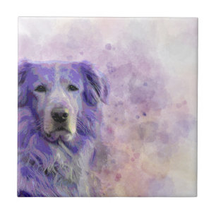 Golden retriever des Hund140 Fliese