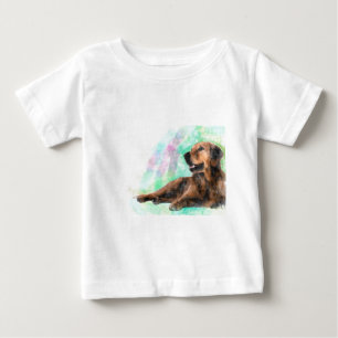 Golden Retriever Dog Aquarellmalerei Baby T-shirt