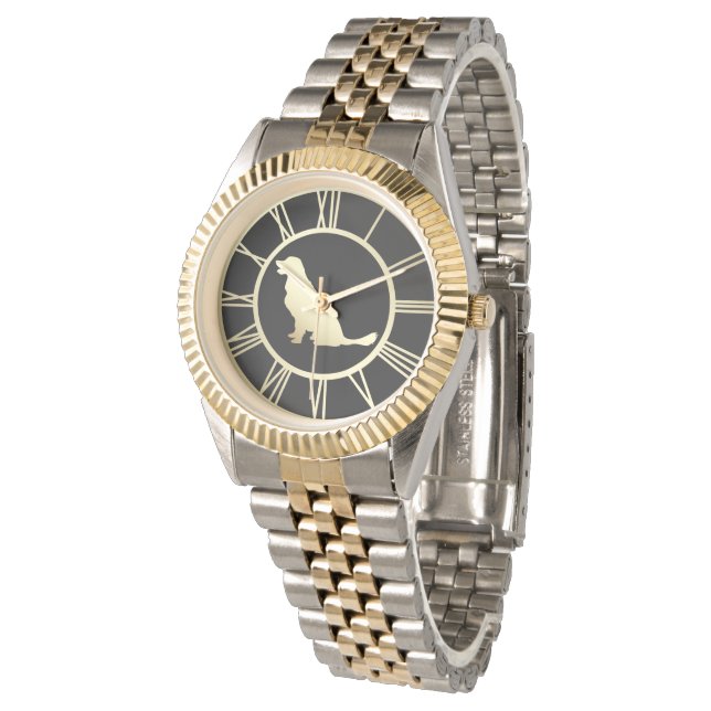 Golden Retriever Dog Armbanduhr (Schrägansicht)