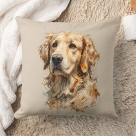 Golden Retriever Dog Art Cushion  Kissen