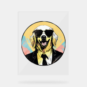 Golden Retriever Dog Business Acrylschild