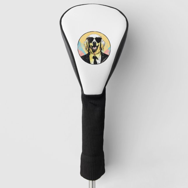 Golden Retriever Dog Business Golf Headcover (Vorderseite)