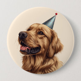 Golden Retriever Dog Button