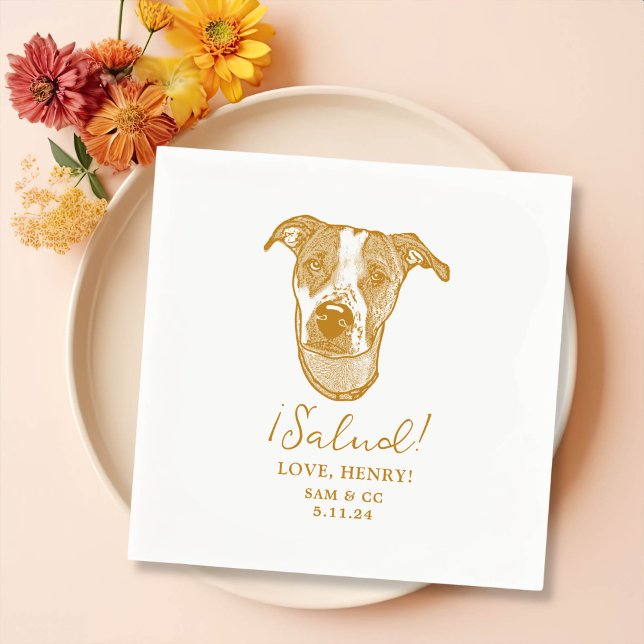 Golden Retriever Dog Chef Custom Cocktail Napkin Serviette (Von Creator hochgeladen)