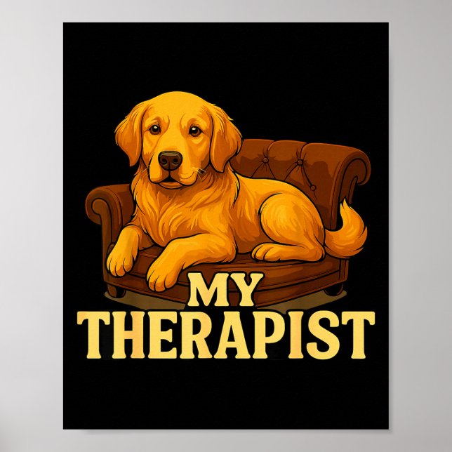 Golden Retriever Dog Clothes For Humans My Therast Poster (Vorne)