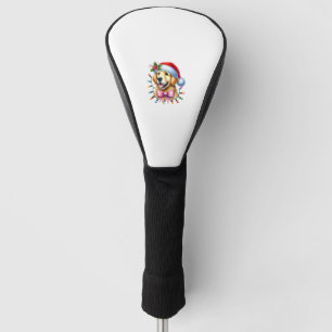 Golden Retriever Dog Coquette Bow Christmas Matchi Golf Headcover