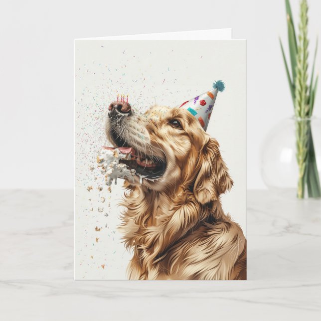 Golden Retriever Dog Dankeskarte (Vorderseite)