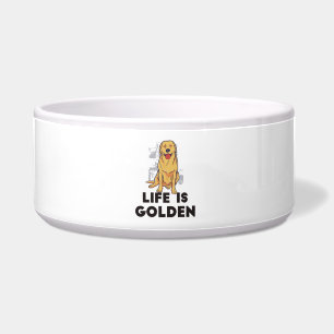 Golden Retriever Dog - Das Leben ist golden Napf