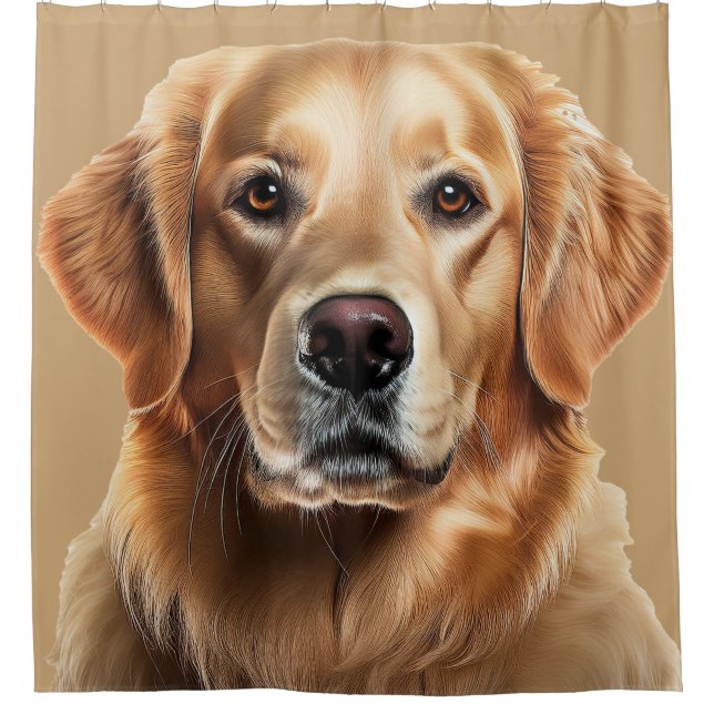 Golden Retriever Dog Duschvorhang (Vorderseite)