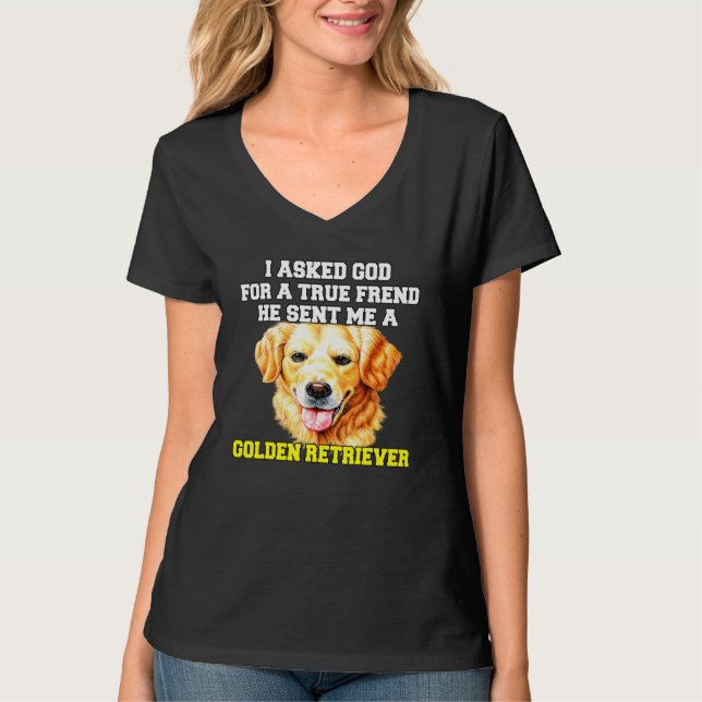 Golden Retriever Dog Eigentümer Fragte ich für ein T-Shirt (Vorderseite)