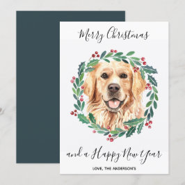 Golden Retriever Dog Elegant Frohe Weihnachten
