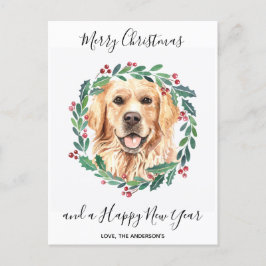 Golden Retriever Dog Elegant Frohe Weihnachten
