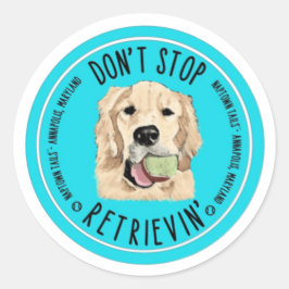 Golden Retriever Dog Envelope Label Sticker Siegel
