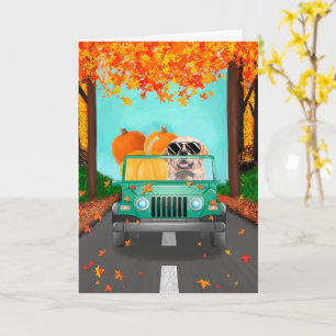 Golden Retriever Dog Fall Pumpkin Karte