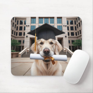 Golden Retriever Dog Graduate Mousepad