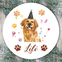 Golden Retriever Dog Hand Zeichnend Personalisiert