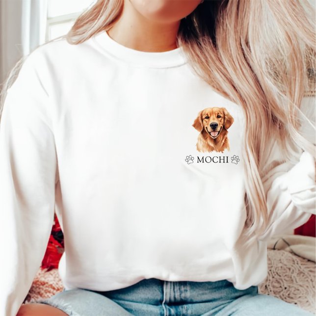 Golden Retriever Dog Hand Zeichnend Personalisiert Sweatshirt (Von Creator hochgeladen)