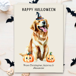 Golden Retriever Dog Happy Halloween Feiertagskarte
