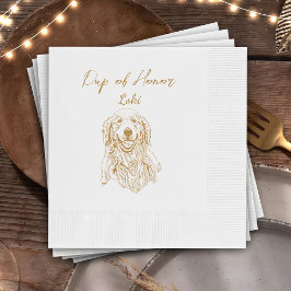 Golden Retriever Dog I do to Custom Cocktail Napk Serviette