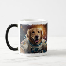 Golden Retriever Dog im Weltraum