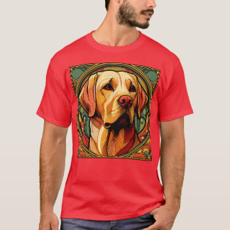 Golden Retriever Dog Jugendstil T-Shirt