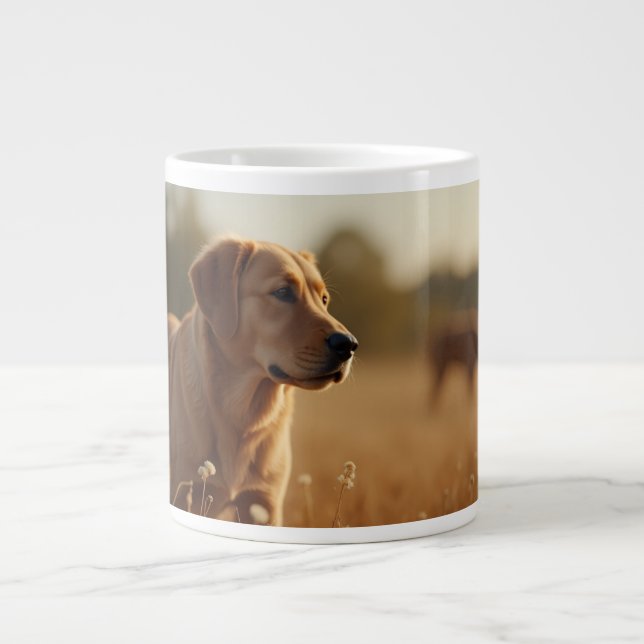 Golden Retriever Dog Jumbo-Tasse (Vorderseite)