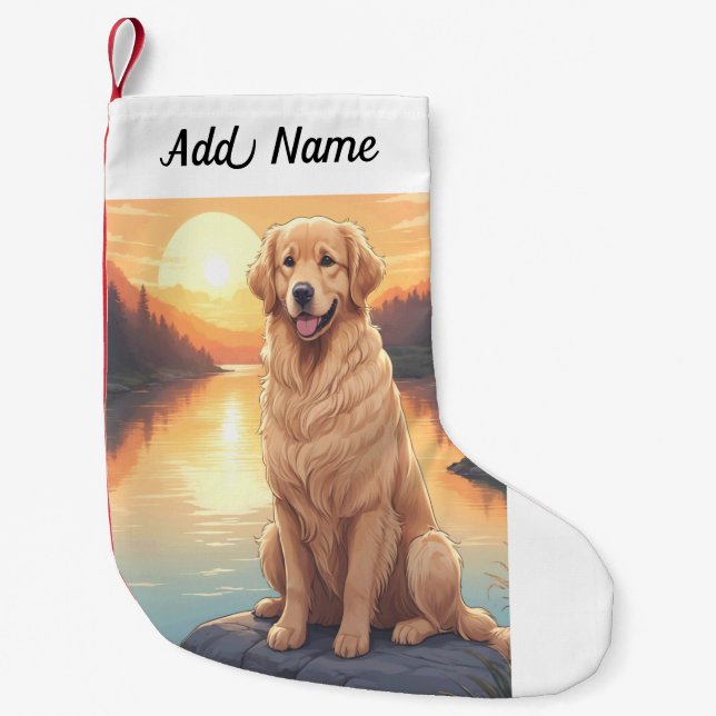 Golden Retriever  Dog Kleiner Weihnachtsstrumpf (Vorderseite)
